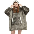 Oversized Fleece Hoodie Blanket with Pocket - Hoodies & Sweatshirts - Hoodie - 10