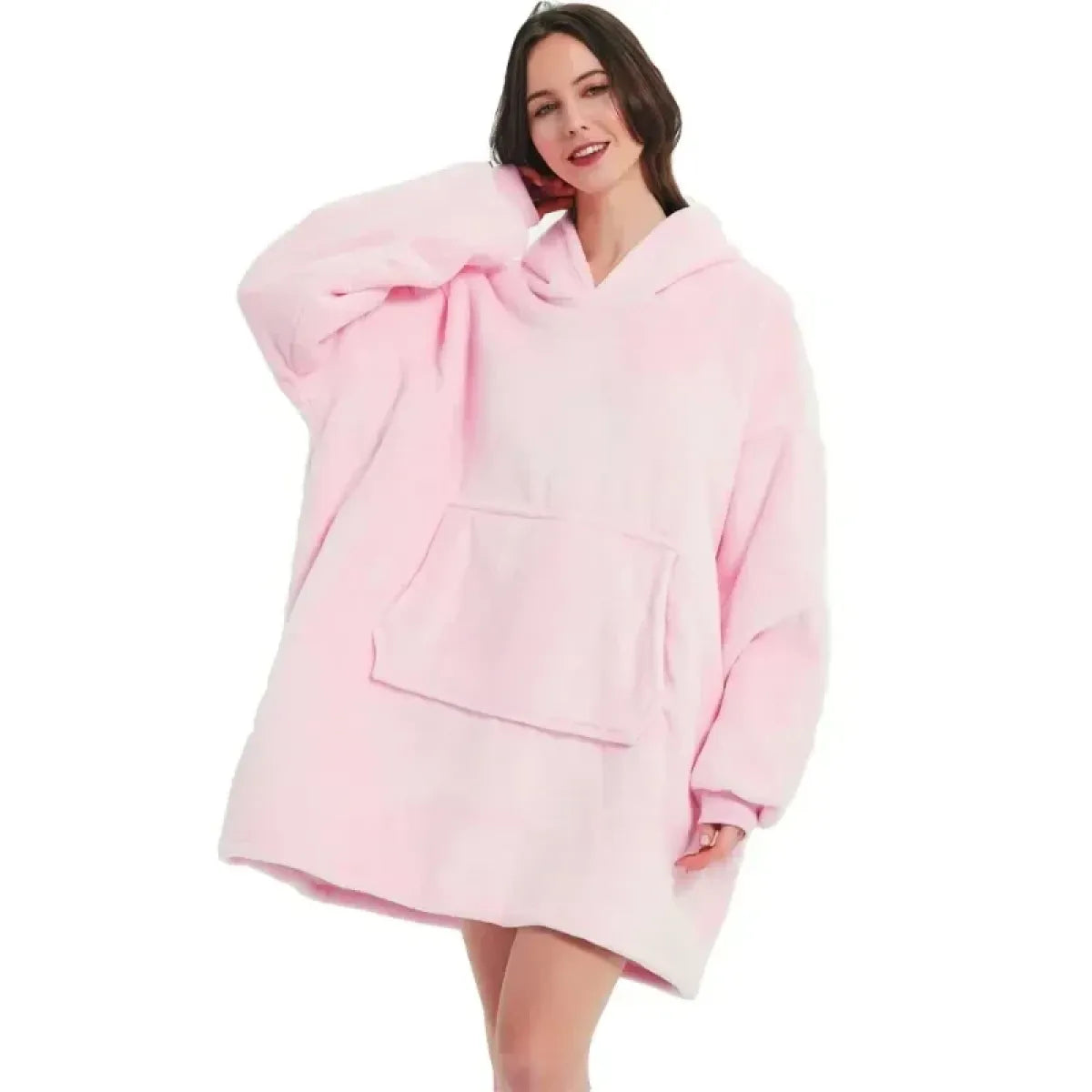 Oversized Fleece Hoodie Blanket with Pocket - Hoodies & Sweatshirts - Hoodie - 7