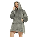 Oversized Fleece Hoodie Blanket with Pocket - Hoodies & Sweatshirts - Hoodie - 18