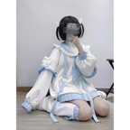 Kawaii Sailor Ruffle Hoodie Set - Women’s Clothing & Accessories - Women’s Hoodies - 6