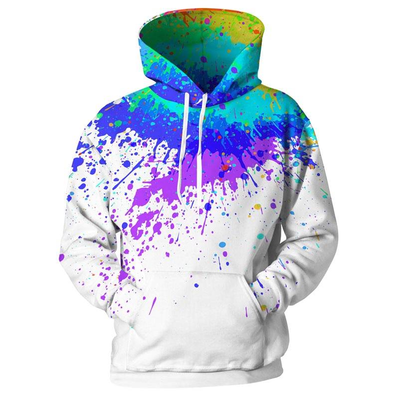 3D Spray Paint Printed Hoodie - Hoodies & Sweatshirts - Shirts & Tops - 5 - 2024