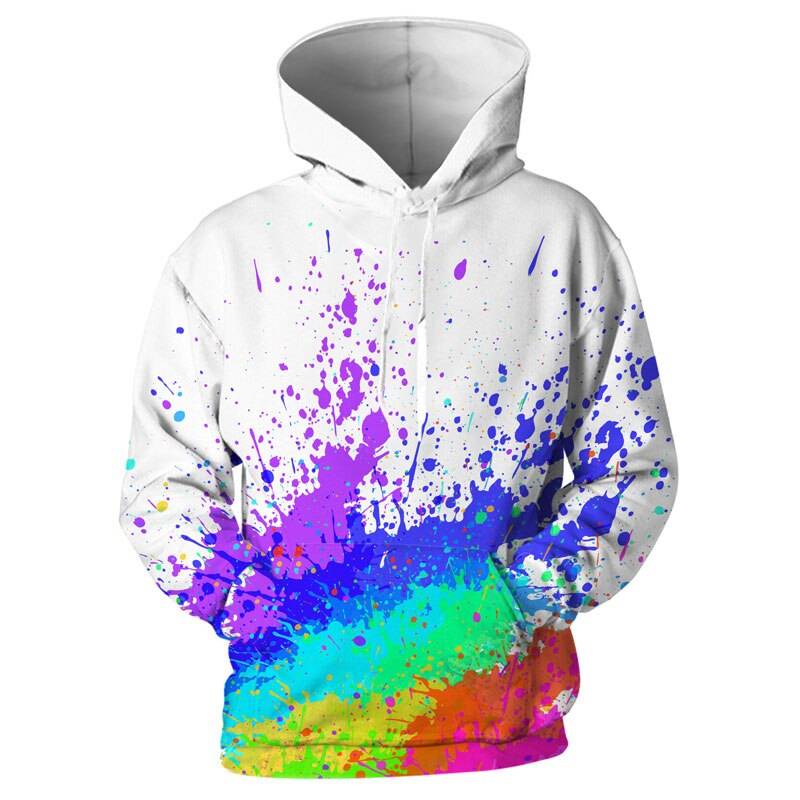 3D Spray Paint Printed Hoodie - Hoodies & Sweatshirts - Shirts & Tops - 14 - 2024
