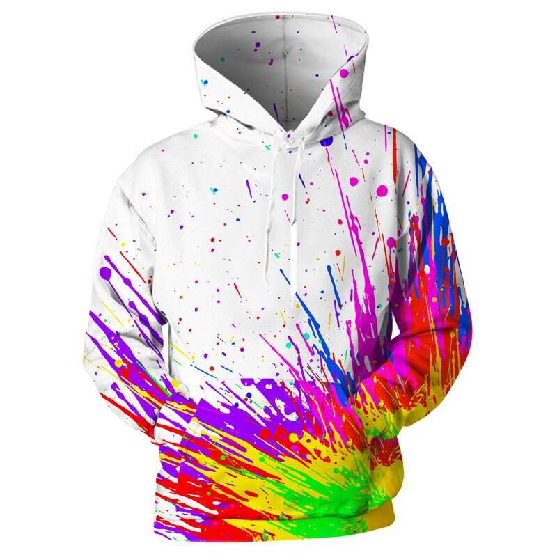 3D Spray Paint Printed Hoodie - Hoodies & Sweatshirts - Shirts & Tops - 16 - 2024