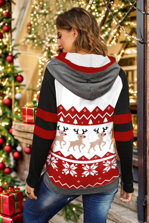 Christmas Drawstring Long Sleeve Hoodie - Hoodies & Sweatshirts - Shirts & Tops - 6 - 2024