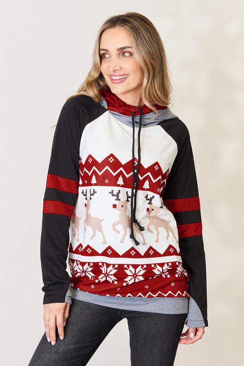 Christmas Drawstring Long Sleeve Hoodie - Hoodies & Sweatshirts - Shirts & Tops - 1 - 2024