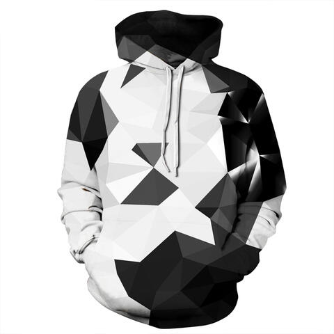 Full Size Geometric Drawstring Hoodie with Pockets - Hoodies & Sweatshirts - Shirts & Tops - 2 - 2024