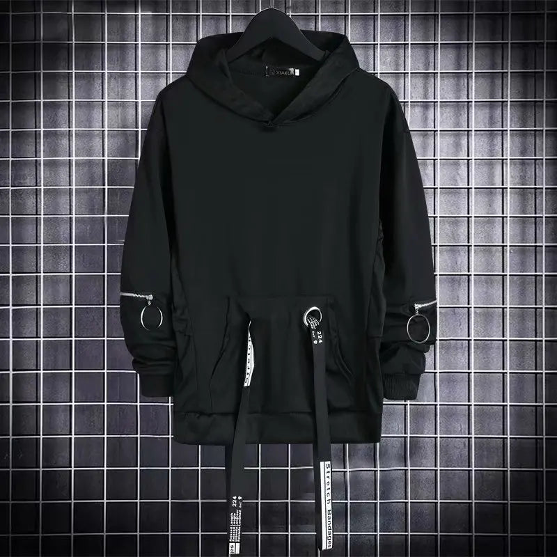Gothic Techwear Black Hoodie - Hoodies & Sweatshirts - Shirts & Tops - 5 - 2024