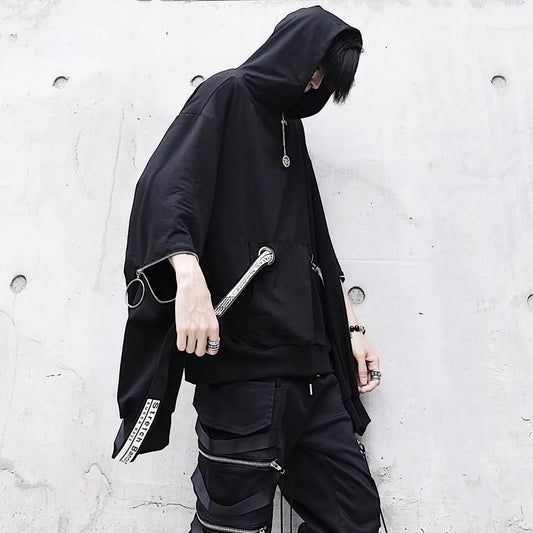 Gothic Techwear Black Hoodie - Hoodies & Sweatshirts - Shirts & Tops - 2 - 2024