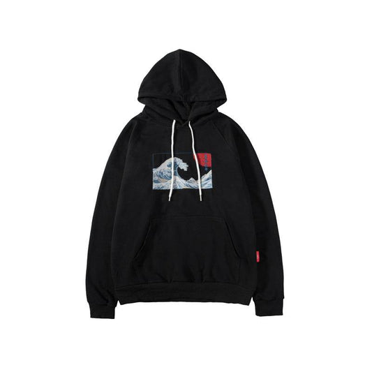 Harajuku Wave Hoodie - Black / XXL - Hoodies & Sweatshirts - Shirts & Tops - 18 - 2024