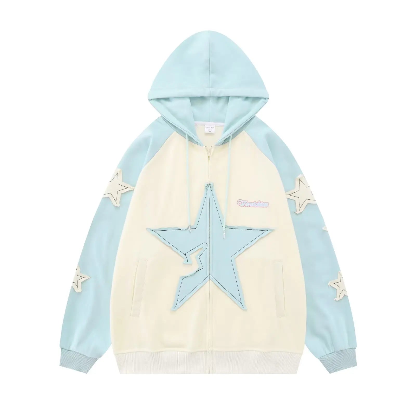 Oversize Star Patch Hoodie - Japanese Y2K Preppy Style - Blue / S - Hoodies & Sweatshirts - Clothing - 6 - 2024