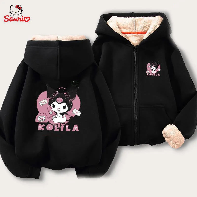 Sanrio Cartoon Cinnamoroll Cashmere Hoodie - A7 / M(50-60kg) - Hoodies & Sweatshirts - Clothing - 5 - 2024