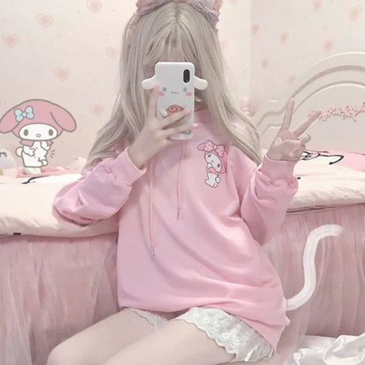 Sanrio My Melody Pink Hoodie - Pink / M - Hoodies & Sweatshirts - Shirts & Tops - 7 - 2024