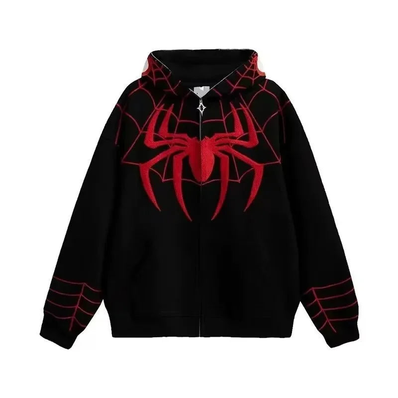 Spider Print Hoodie - Unisex - Oversize Hip Hop - black / M - Hoodies & Sweatshirts - Shirts & Tops - 8 - 2024