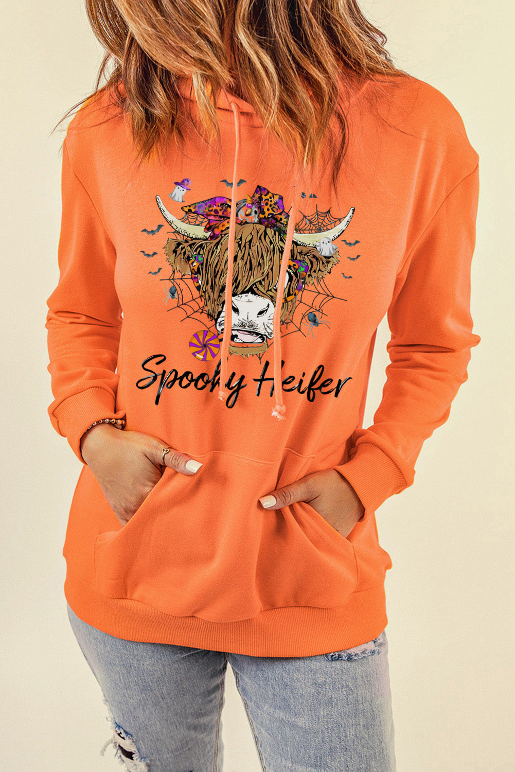 SPOOKY HEIFER Graphic Hoodie - Hoodies & Sweatshirts - Shirts & Tops - 3 - 2024