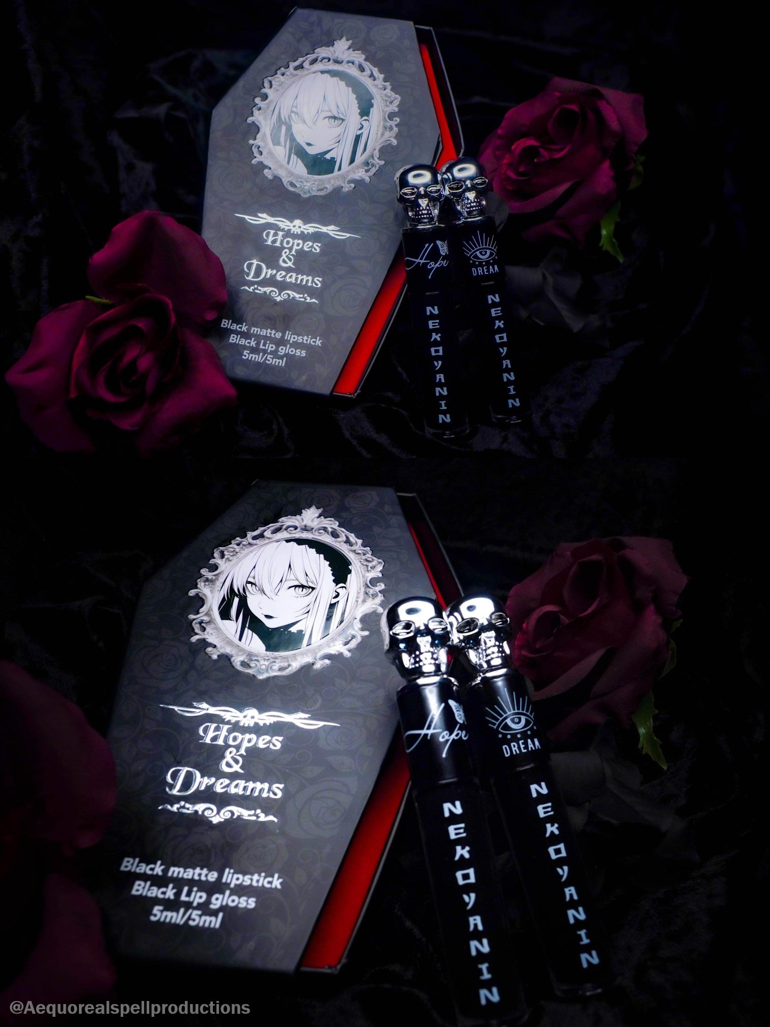 Hopes and Dreams Black Lipstick & Gloss Duo