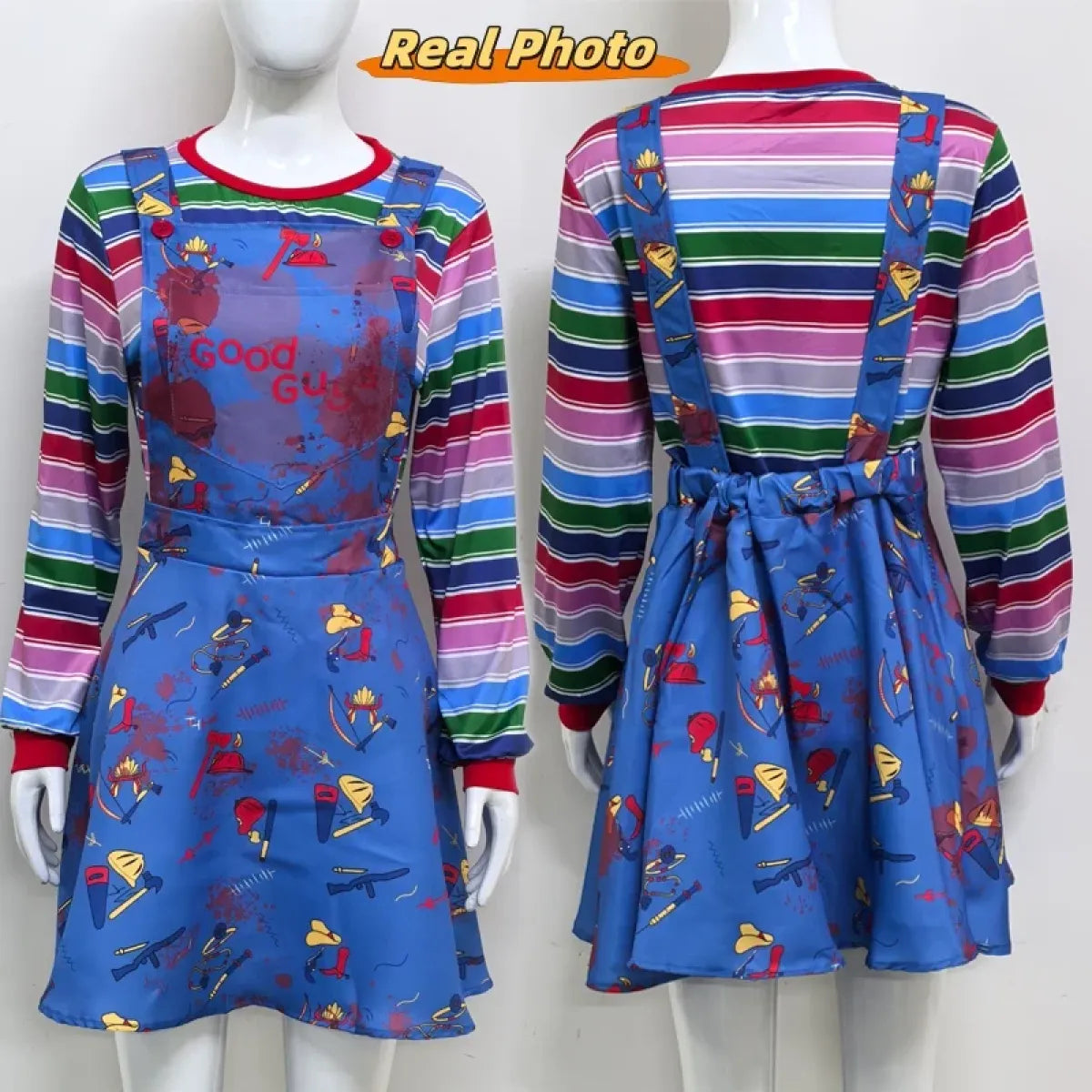Chucky-Inspired Horror Doll Cosplay Dress - All Dresses - Cosplay - 3