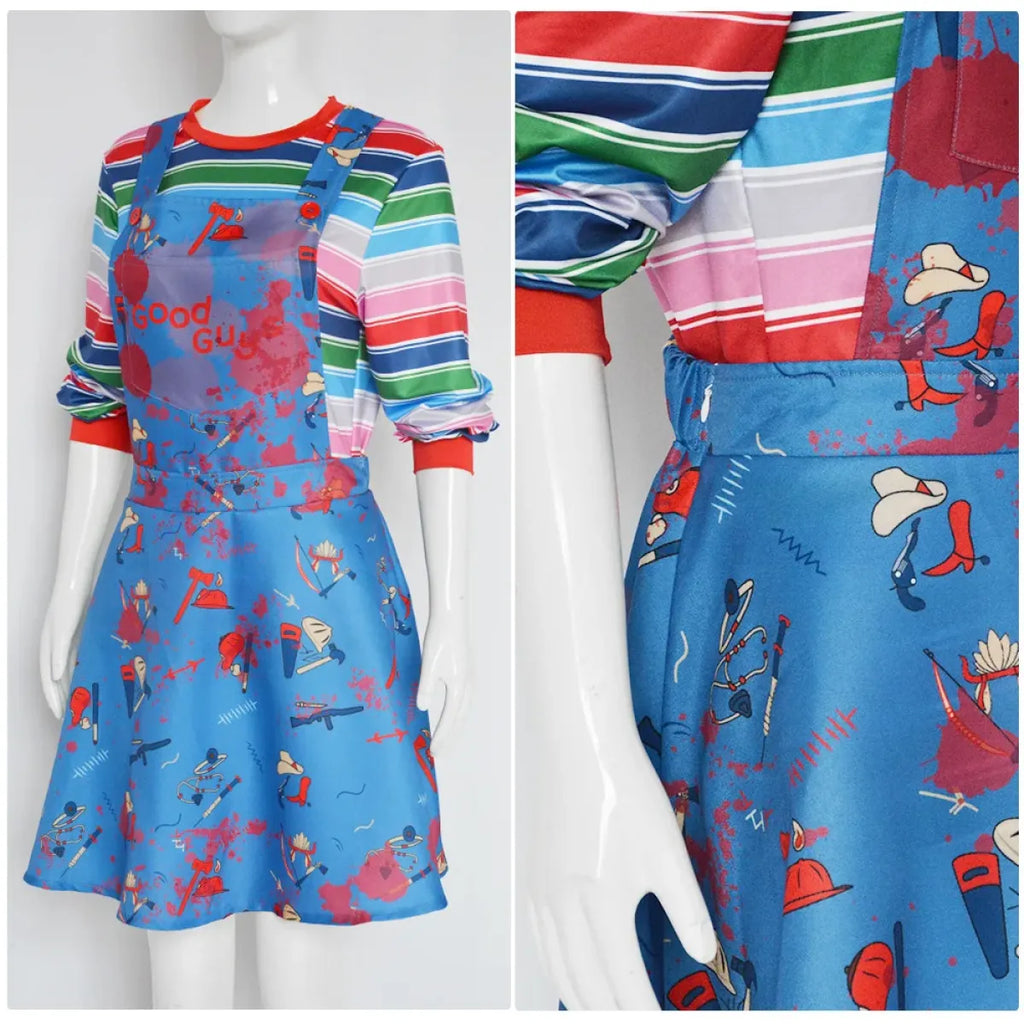 Chucky-Inspired Horror Doll Cosplay Dress - All Dresses - Cosplay - 4