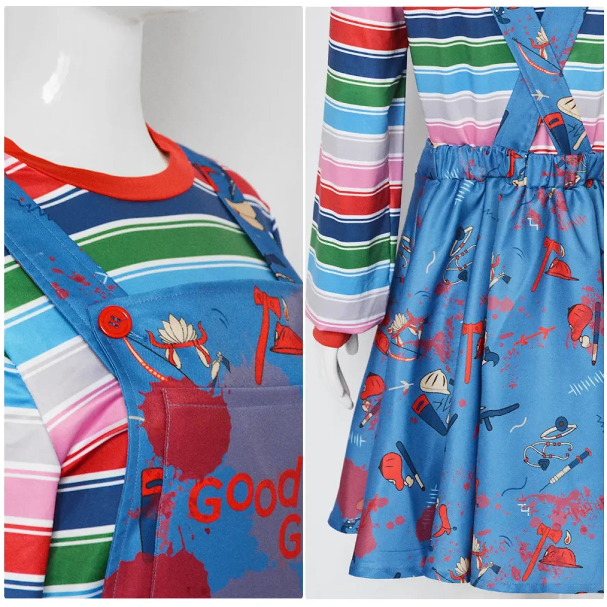 Chucky-Inspired Horror Doll Cosplay Dress - All Dresses - Cosplay - 5