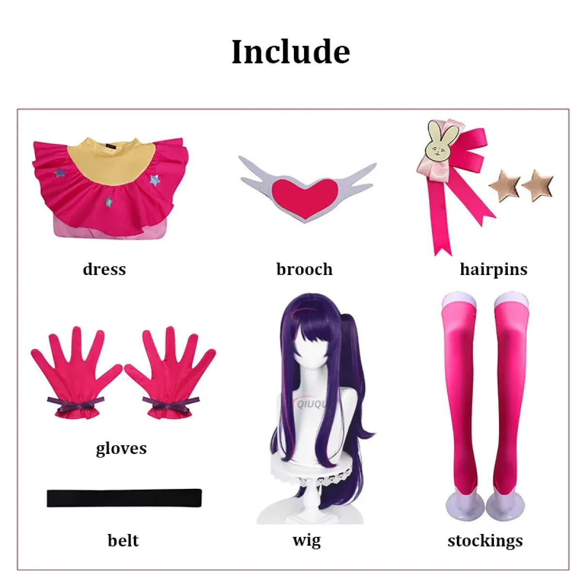 Ai Hoshino Idol Cosplay Dress Set – Oshi no Ko - All Dresses - Cosplay - 9