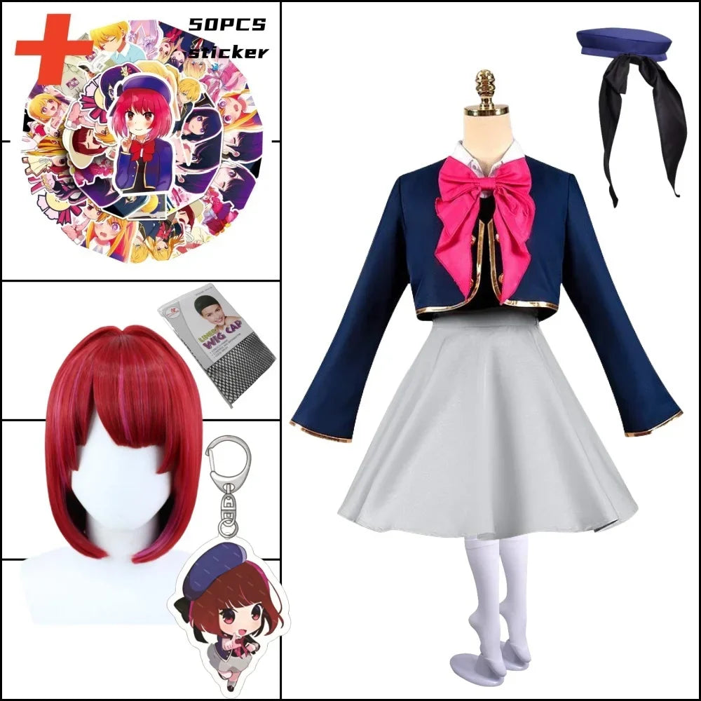 Hoshino Rubii Cosplay Costume - Oshi no Ko Anime JK Uniform Dress - A4 / XS / CHINA | hoshino rubii - All Dresses