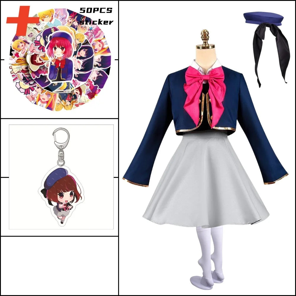 Hoshino Rubii Cosplay Costume - Oshi no Ko Anime JK Uniform Dress - A3 / XS / CHINA | hoshino rubii - All Dresses