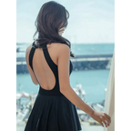 White Lace Backless One-Piece Swimsuit Dress - All Dresses - Swimsuits - 3