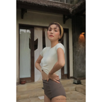 Bikini Set – High Waist Short Sleeve Pleated Korean Style - Sexy Products - Swimwear - 14