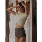 Bikini Set – High Waist Short Sleeve Pleated Korean Style - Sexy Products - Swimwear - 5