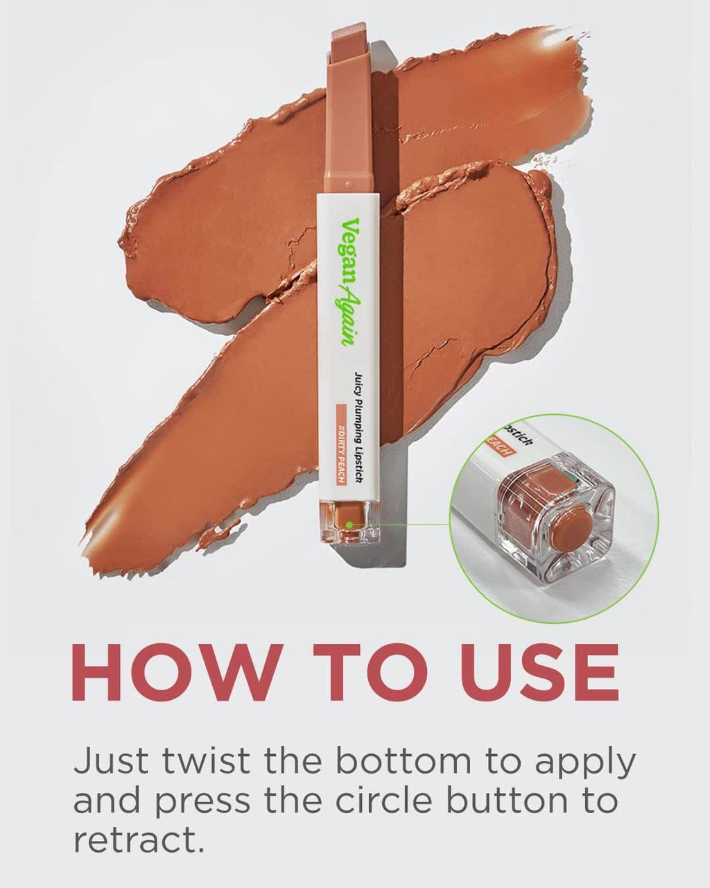 Vegan Again Juicy Plumping Lipstick Gloss Glow