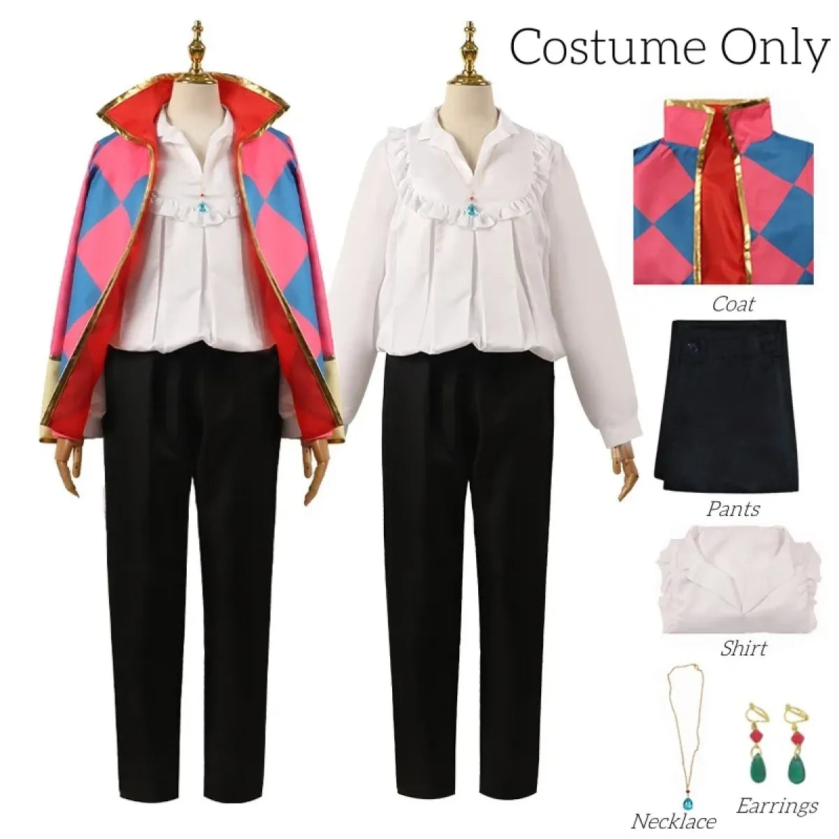 Howl Cosplay Costume – Howl’s Moving Castle Outfit with Wig & Accessories - Cosplay - Cosplay - 4