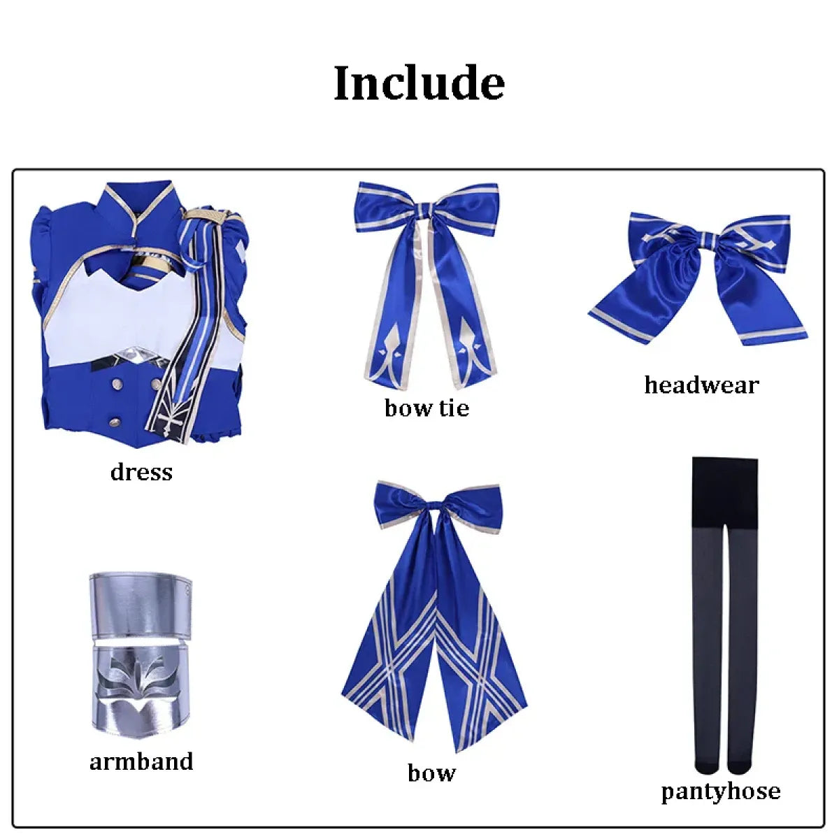 HSR Saber Cosplay Dress Set with Wig - All Dresses - Cosplay - 5