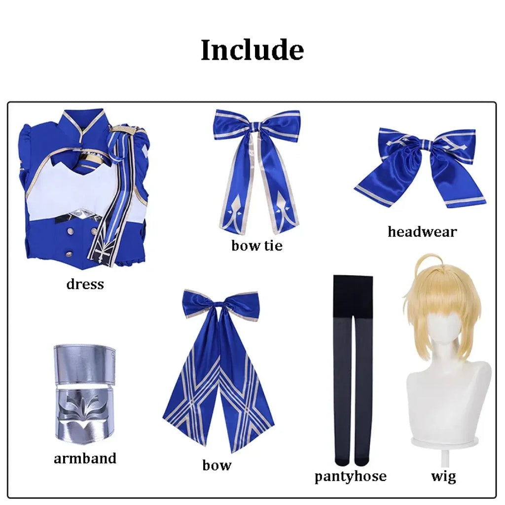 HSR Saber Cosplay Dress Set with Wig - All Dresses - Cosplay - 6