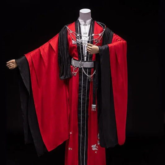 TGCF Huacheng Cosplay Costume - Guiwang Huacheng Han Style Clothing - Red Hanfu Dress - Red / S - All Dresses