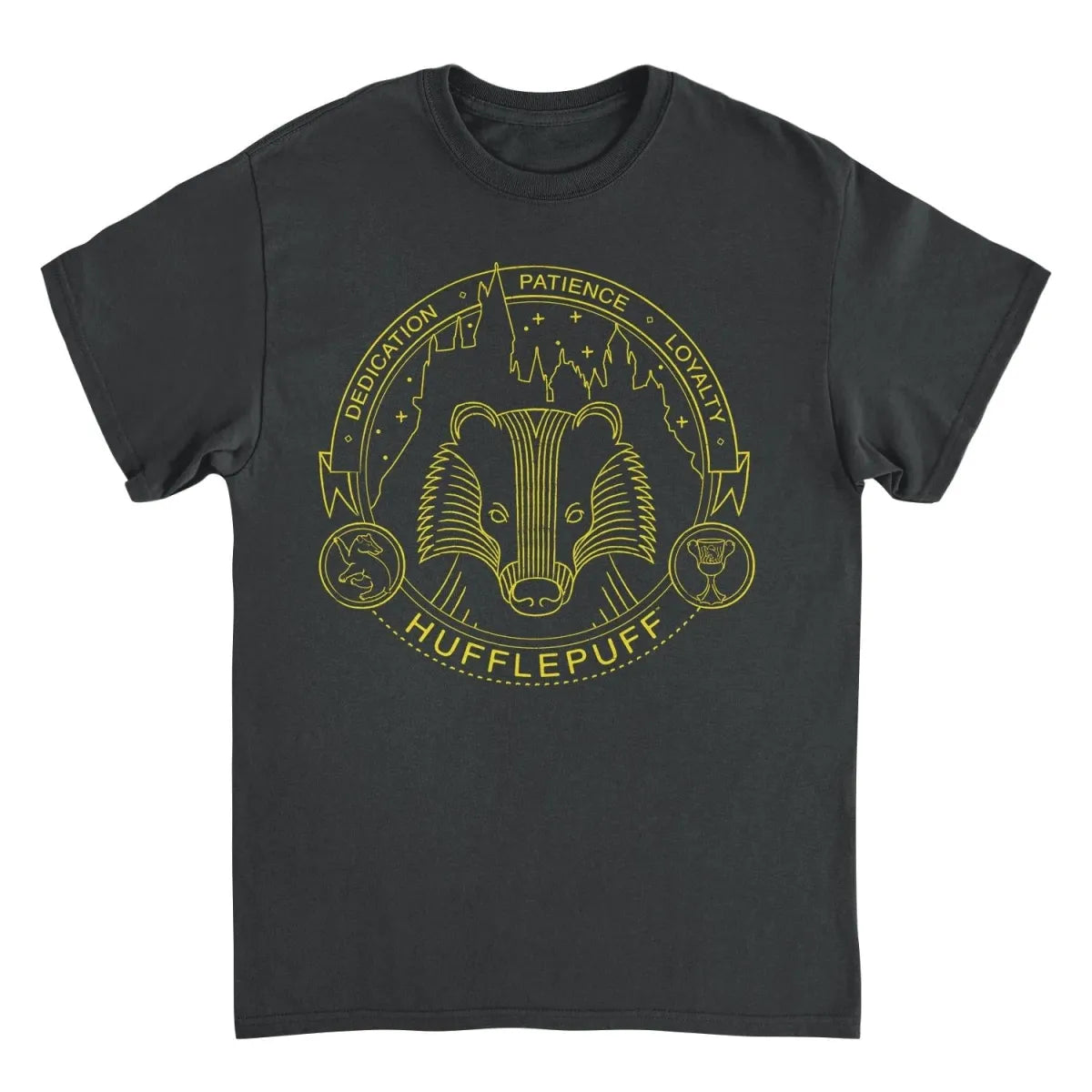 Hufflepuff Mascot Outline Graphic T-Shirt - T-Shirts - T-Shirt - 1