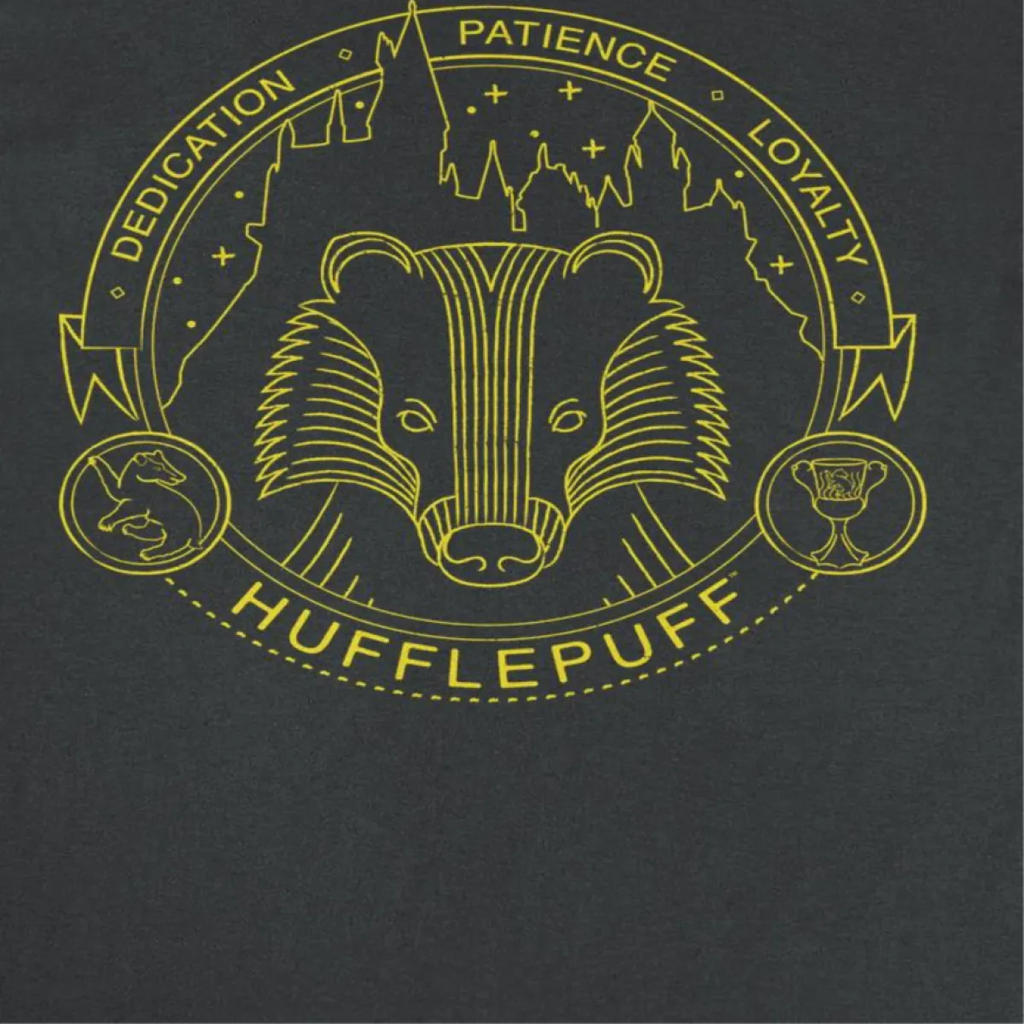 Hufflepuff Mascot Outline Graphic T-Shirt - T-Shirts - T-Shirt - 2