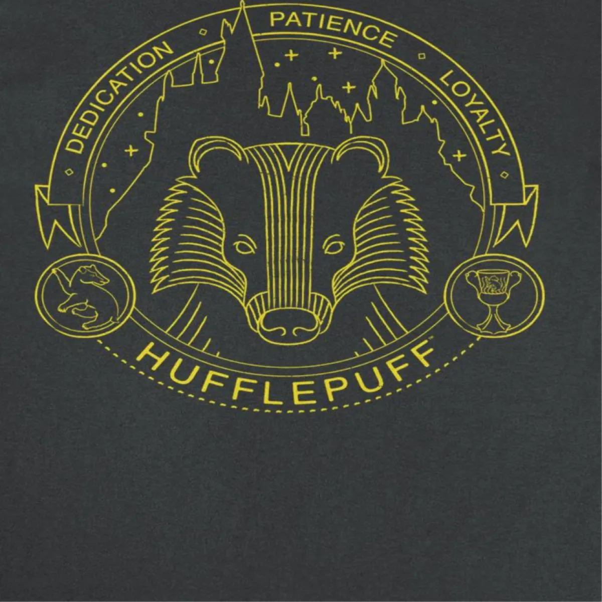 Hufflepuff Mascot Outline Graphic T-Shirt - T-Shirts - T-Shirt - 2