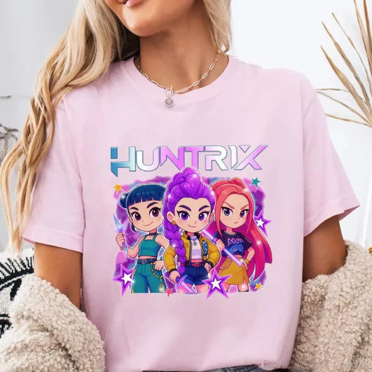 Huntrix Anime Girl Graphic T-Shirt - T-Shirts - T-Shirt - 1