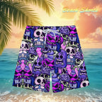 Ice Cream Skull Print Quick-Dry Swim Shorts - Swimsuits - Swimsuit / Bikini / One-Piece Swimwear - 2