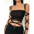 Dark Ice Punk Lace Camis - Women’s Clothing & Accessories - Sleeveless - Asymmetric - Camis - 1