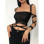 Dark Ice Punk Lace Camis - Women’s Clothing & Accessories - Sleeveless - Asymmetric - Camis - 2