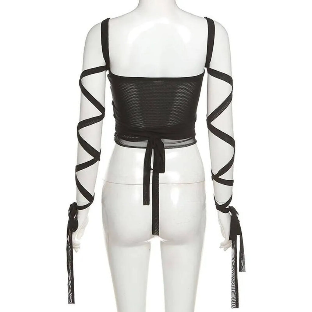 Dark Ice Punk Lace Camis - Women’s Clothing & Accessories - Sleeveless - Asymmetric - Camis - 8