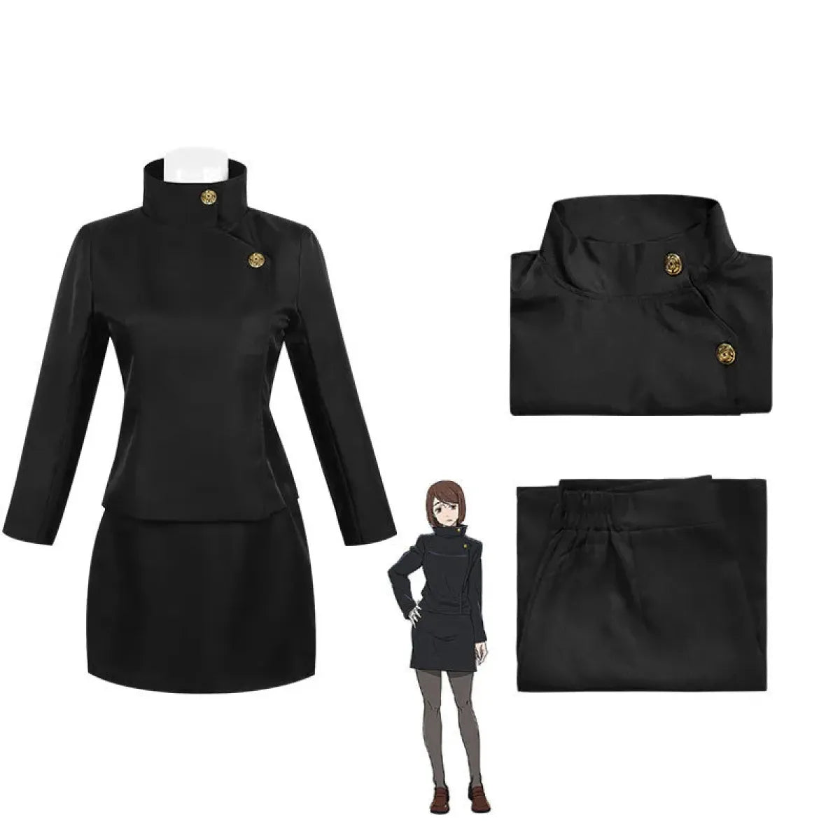 Ieiri Shoko Cosplay Uniform Set with Wig - Cosplay - Cosplay - 5