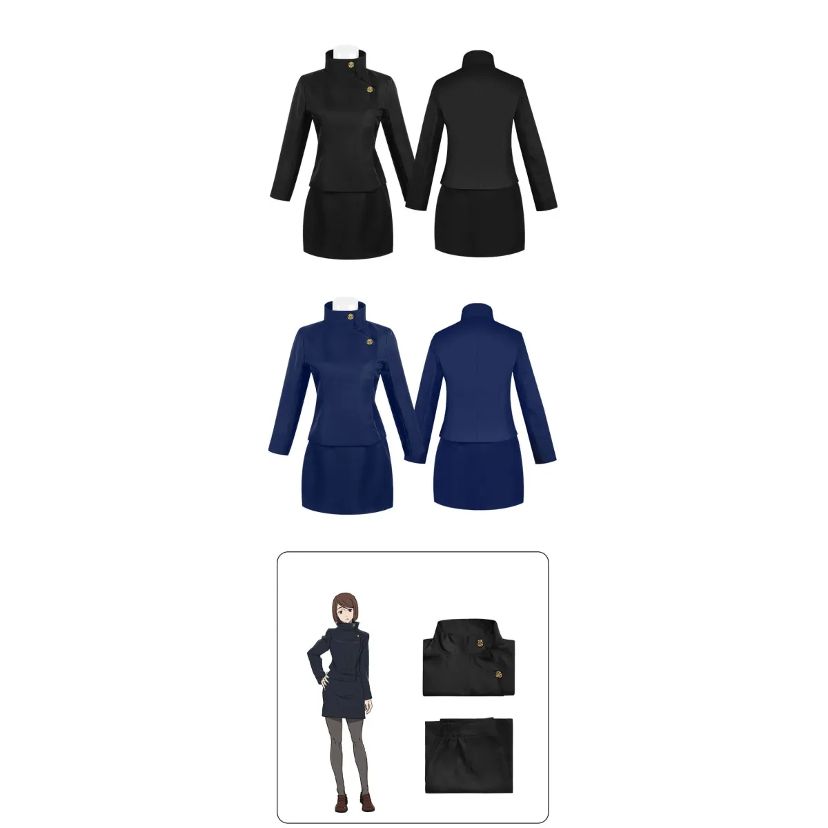 Ieiri Shoko Cosplay Uniform Set with Wig - Cosplay - Cosplay - 2