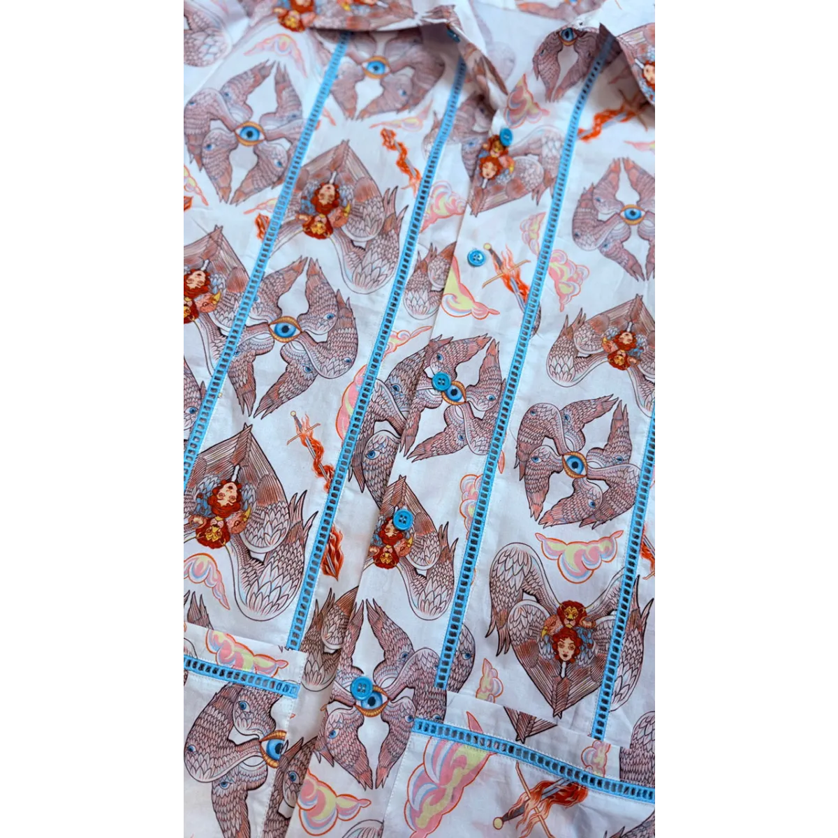 Men’s Heavenly Bodies Oversized Cocktail Shirt - T-Shirts - Button-Up Shirt - 1