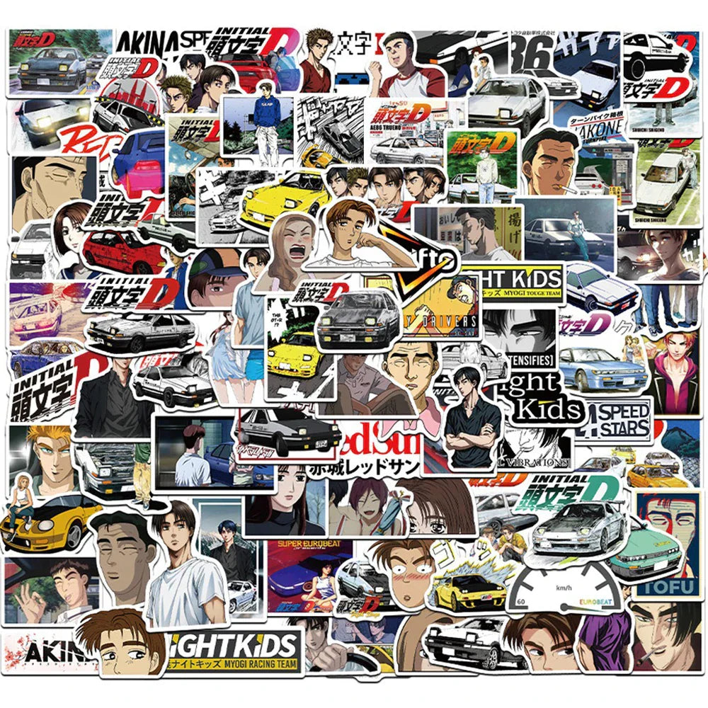 Initial D Anime Stickers - 10/30/50/100PCS - 10PCS - Anime - Decorative Stickers - 1 - 2024