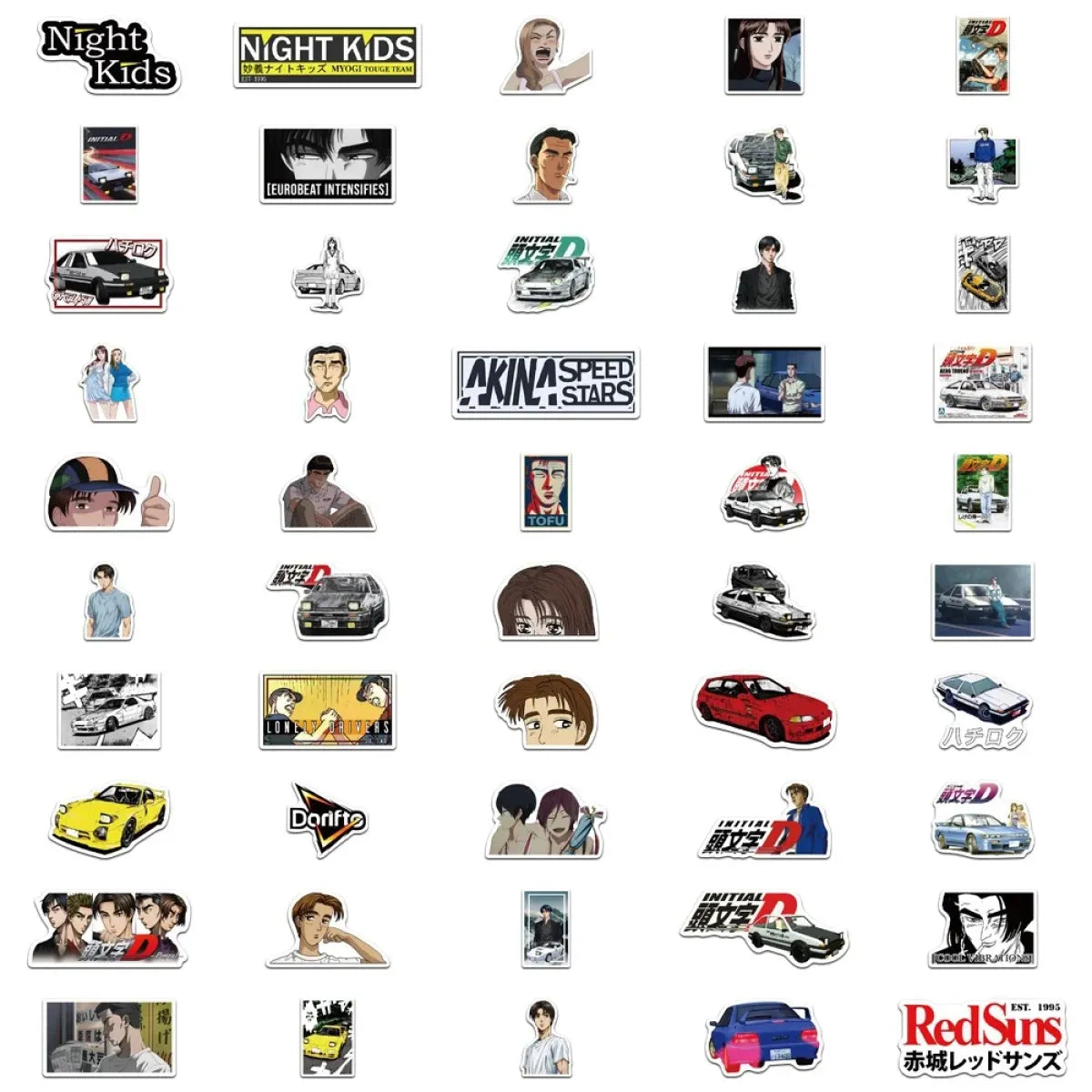 Initial D Anime Stickers - 10/30/50/100PCS - Anime - 4