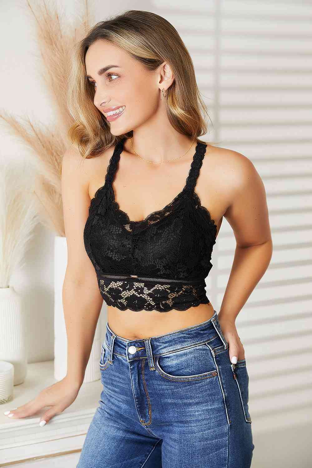 Full Size Crisscross Lace Bralette - Intimates - Shirts & Tops - 3 - 2024