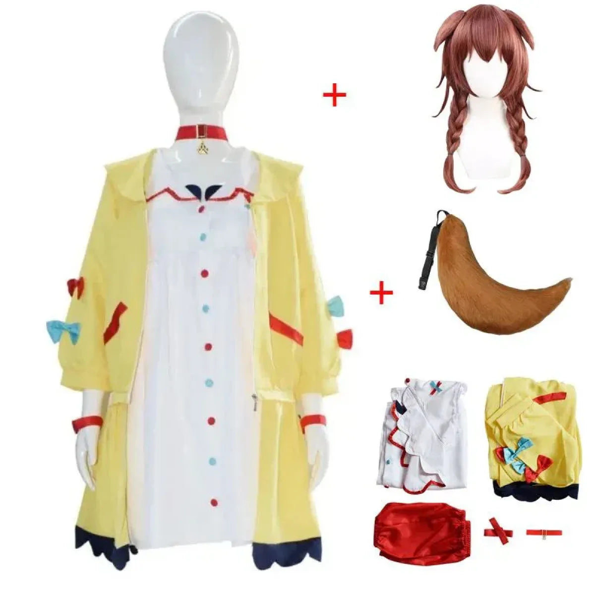 Inugami Korone VTuber Cosplay Dress Set - All Dresses - Cosplay - 7