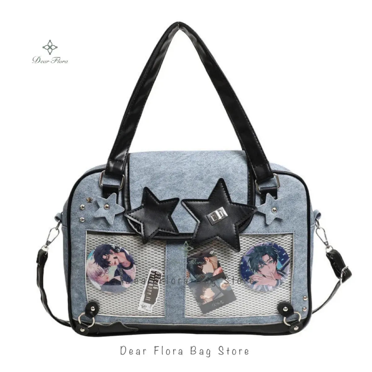 Y2K Star Ita Bag with Transparent Display Window - Crossbody Bags - Shoulder Bag - 15