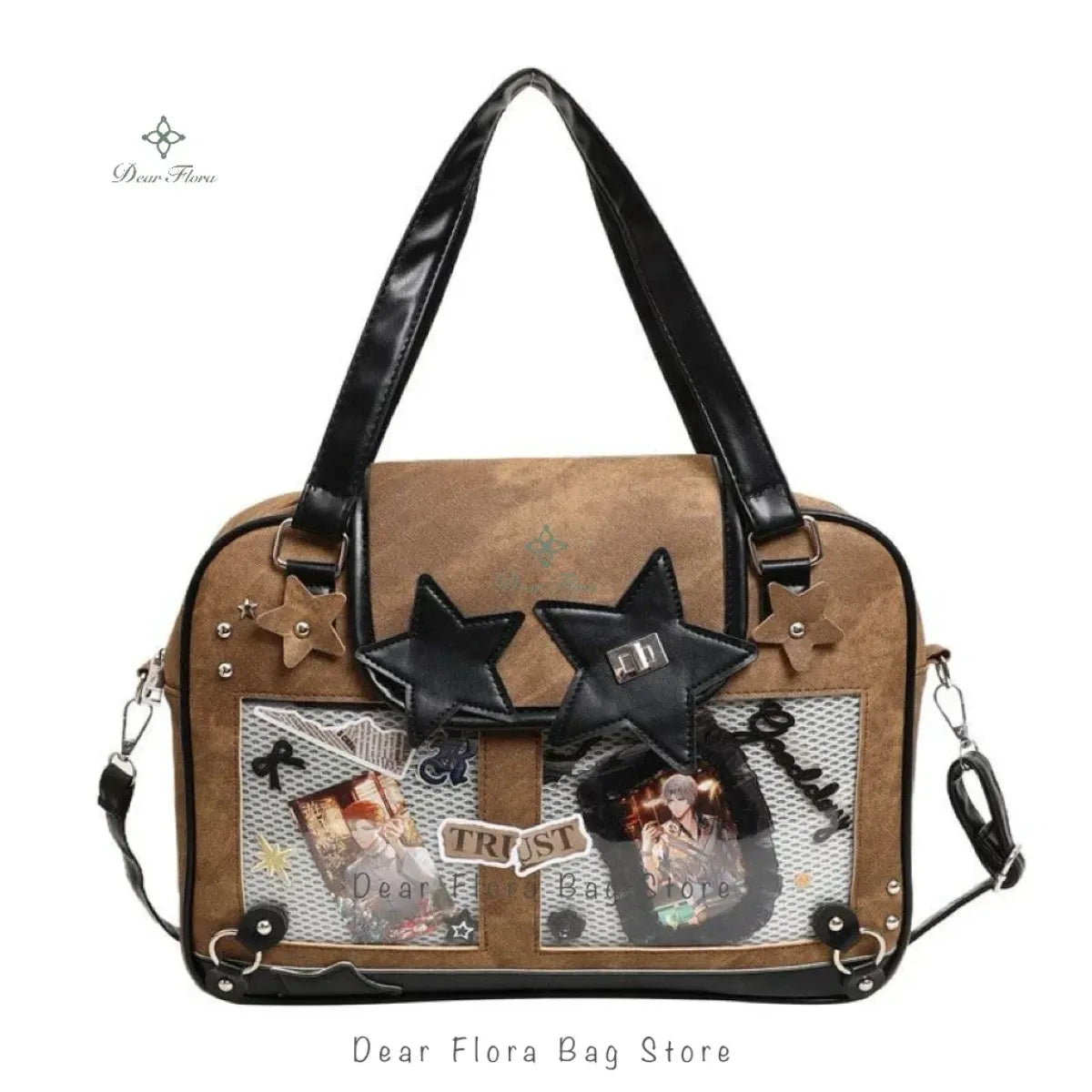 Y2K Star Ita Bag with Transparent Display Window - Crossbody Bags - Shoulder Bag - 12